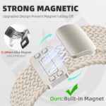 2Pack Magnetic Braided Nylon Band Compatible With Garmin Vivoactive 5/Vivoactive 6/Vivoactive 3 Watch Bands, Stretchy Strap Replacement for Garmin Venu/Venu Sq/Forerunner 55/165/245/645 - Image 4