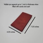 ag wallets Genuine Leather Mens Long ID 19 Credit Card Security Wallet (RFID_Burgundy) - Image 4