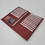 ag wallets Genuine Leather Mens Long ID 19 Credit Card Security Wallet (RFID_Burgundy) - Image 7