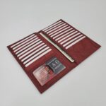 ag wallets Genuine Leather Mens Long ID 19 Credit Card Security Wallet (RFID_Burgundy) - Image 9