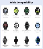 Braided Band for Samsung Galaxy Watch 7 6 5 4 FE 40mm 44mm/Watch 6 4 Classic 43mm 47mm 42mm 46mm/5 Pro 45mm/3 41mm/Active 2, 20mm Parachute Buckle Stretchy Nylon Sport Strap for Men Women - Image 3