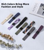Braided Band for Samsung Galaxy Watch 7 6 5 4 FE 40mm 44mm/Watch 6 4 Classic 43mm 47mm 42mm 46mm/5 Pro 45mm/3 41mm/Active 2, 20mm Parachute Buckle Stretchy Nylon Sport Strap for Men Women - Image 7
