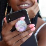 Clear Crystal Glitter Collapsible Expandiing Moblile Phone Grip Stand Holder for Smartphones and Tablets Cell Phone Accessory (Colorful Glitter) - Image 4
