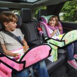 2PCS Kids Travel Tray, Car Seat Tray for kids Travel, Toddler Road Trip Essentials With Drawing Kit, Toddler Lap Desk Organizer for Car, Carseat Table for Airplane - Image 3