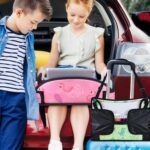 2PCS Kids Travel Tray, Car Seat Tray for kids Travel, Toddler Road Trip Essentials With Drawing Kit, Toddler Lap Desk Organizer for Car, Carseat Table for Airplane - Image 5