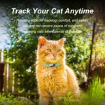 AirTag Cat Collar,Ultra Elastic Cat Tracker Collar with Apple Air Tag Holder, [Lightweight][Scratch Resistant] Stepless Adjustable GPS Pet Collar for Cats Kittens (Green) - Image 4