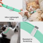 AirTag Cat Collar,Ultra Elastic Cat Tracker Collar with Apple Air Tag Holder, [Lightweight][Scratch Resistant] Stepless Adjustable GPS Pet Collar for Cats Kittens (Green) - Image 7