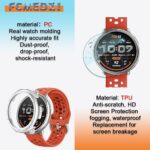 Screen Protector Suitable for Amazfit Active 2 44mm,HD TPU Soft Protective Film,Not Glass,Shockproof PC Cover Case (Silver) | Anti-Scratch, Ultra-Thin Set (4+1 Pack) - Image 3
