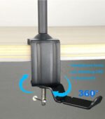 AceTaken Brio 101 Webcam Clamp Stand, 24-inch Rotating Magnetic Mount Holder with Headphone Hook Compatible with Logitech Brio 100 101,301 300,500,Brio 4K,C270,C310 webcams - Image 6
