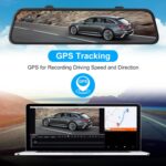 PRUVEEO 2K Mirror Dash Cam 3 Channel,Rear View Mirror Camera,Dash cam Front and Rear Inside,12'' Full Touch Screen, IR Night Vision,GPS,Parking Assistance,Free128GB Card - Image 6