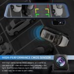 PRUVEEO 2K Mirror Dash Cam 3 Channel,Rear View Mirror Camera,Dash cam Front and Rear Inside,12'' Full Touch Screen, IR Night Vision,GPS,Parking Assistance,Free128GB Card - Image 7