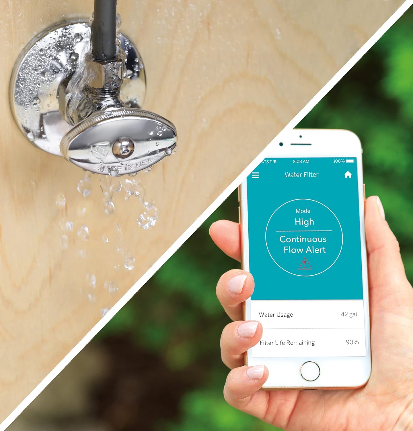 GE Whole House Water Filtration System (GXWH70M), Smart Connected with Leak Detection & Remote Water Shutoff, Reduces Sediment, Rust & More, Install Kit Included, Filter Not Included - Image 5