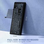 Large Print Backlit Keyboard, USB Wired Computer Keyboard, Full Size Keyboard with White Illuminated LED Compatible for Windows Desktop, Laptop, PC, Gaming, Black - Image 6
