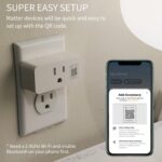 Apple Homekit Smart Plug Mini, Compact Design, Matter Over WiFi(2.4Ghz), Works with Apple HomeKit, Alexa & Google, Smart Life APP, 4Pack - Image 4