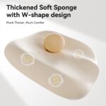 Hbada Office Desk Chair with Flip-Up Armrests and Saddle Cushion, Ergonomic Office Chair with S-Shaped Backrest, Swivel, Mesh, Black - Image 3