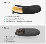 Hbada Office Desk Chair with Flip-Up Armrests and Saddle Cushion, Ergonomic Office Chair with S-Shaped Backrest, Swivel, Mesh, Black - Image 7
