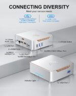 KAMRUI GK3Plus Mini PC, 16GB RAM 512GB M.2 SSD Mini Computers,12th Gen Alder Lake N95 (up to 3.4GHz) Micro PC, 2.5''SSD, Gigabit Ethernet,4K UHD,WiFi,BT,VESA/Home/Business Small pc - Image 7