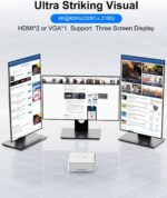 KAMRUI GK3Plus Mini PC, 16GB RAM 512GB M.2 SSD Mini Computers,12th Gen Alder Lake N95 (up to 3.4GHz) Micro PC, 2.5''SSD, Gigabit Ethernet,4K UHD,WiFi,BT,VESA/Home/Business Small pc - Image 9