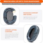 WC Wicked Cushions Extra Thick Earpads for Sony XM5 - Soft PU Leather Cushions, Luxurious Noise Isolating Memory Foam, Added Thickness | Black Camo - Image 5
