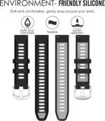Band for Garmin Forerunner 265S, 18mm Quick Release Silicone Replacement Band for Garmin Forerunner 255S/ Venu 3S/ Venu 2S/ Vivoactive 4S/ Vivomove 3S (No Tracker) - Image 4