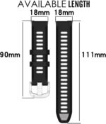 Band for Garmin Forerunner 265S, 18mm Quick Release Silicone Replacement Band for Garmin Forerunner 255S/ Venu 3S/ Venu 2S/ Vivoactive 4S/ Vivomove 3S (No Tracker) - Image 6