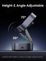 UGREEN MagFlow Magnetic Foldable Charging Station, 2-in-1 Fast Wireless Charger Compatible with iPhone 16 15 14 13 12, Airpods3 2 Pro (No AC Adapter) - Image 5