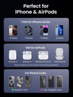 UGREEN MagFlow Magnetic Foldable Charging Station, 2-in-1 Fast Wireless Charger Compatible with iPhone 16 15 14 13 12, Airpods3 2 Pro (No AC Adapter) - Image 7