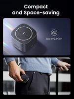 UGREEN MagFlow Magnetic Foldable Charging Station, 2-in-1 Fast Wireless Charger Compatible with iPhone 16 15 14 13 12, Airpods3 2 Pro (No AC Adapter) - Image 9