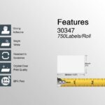 BETCKEY - Compatible DYMO 30347 (1" x 1-1/2") Book Spine Labels - Compatible with DYMO Labelwriter 450, 4XL, NOT FIT 550 & 5XL [16 Rolls/12000 Labels] - Image 4