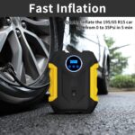 Digital Air Compressor for Car Auto Pump Portable Tire Inflator with LED Light DC 12V - Image 5