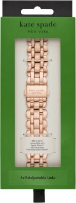 Kate Spade New York Designer Interchangeable Stainless Steel Band Compatible with Your 38/40/41mm Apple Watch Series 9/8/7/6/5/4/3/2/1/SE - Image 5