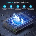 USB C Fast Charger Block 300W: 7 Port USB Charging Station Hub Brick - Dual PPS PD 100W Laptop Wall Charger Power Adapter for MacBook Pro DELL HP Surface iPad iPhone Samsung Galaxy Android - Image 7