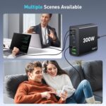 USB C Fast Charger Block 300W: 7 Port USB Charging Station Hub Brick - Dual PPS PD 100W Laptop Wall Charger Power Adapter for MacBook Pro DELL HP Surface iPad iPhone Samsung Galaxy Android - Image 8