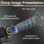 Backup Camera, Reverse Camera for Car, AHD 1080P Back Up Cameras, Metal Housing 170 Degree Wide View Angle License Plate Backup Camera, IP68 Waterproof Rear Camera for Truck SUV RV - Image 3