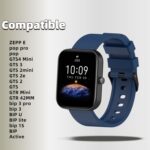 Silicone Bands Compatible for Amazfit Bip 3 Pro/Bip 3/ Bip U Pro/Bip U/Bip S/Bip Lite/Bip S Lite/Amazfit GTR 42 mm, 4 Pack 20mm Soft Replacement Wristband - Image 3