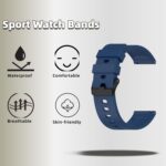 Silicone Bands Compatible for Amazfit Bip 3 Pro/Bip 3/ Bip U Pro/Bip U/Bip S/Bip Lite/Bip S Lite/Amazfit GTR 42 mm, 4 Pack 20mm Soft Replacement Wristband - Image 4