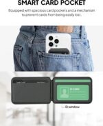 isee Magnetic Card Holder Wallet with MagSafe, Adjustable Stand for iPhone 16/15/14/13/12 Series Holds 5 Cards (Carbon) - Image 7
