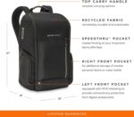 Briggs & Riley Medium Widemouth Backpack - Carry On Travel Backpack for Women & Men, Personal Item Bag, Self-Repairing Zippers, Padded Straps, Fits up to 15.6" Laptop - HTA Collection, Black - Image 3