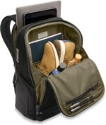 Briggs & Riley Medium Widemouth Backpack - Carry On Travel Backpack for Women & Men, Personal Item Bag, Self-Repairing Zippers, Padded Straps, Fits up to 15.6" Laptop - HTA Collection, Black - Image 5