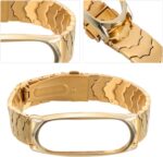 Stainless Steel Smart Band Strap Replacement Wristband Compatible With Mi Band 5/4/ 3 (Black) - Image 3