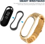 Stainless Steel Smart Band Strap Replacement Wristband Compatible With Mi Band 5/4/ 3 (Black) - Image 6