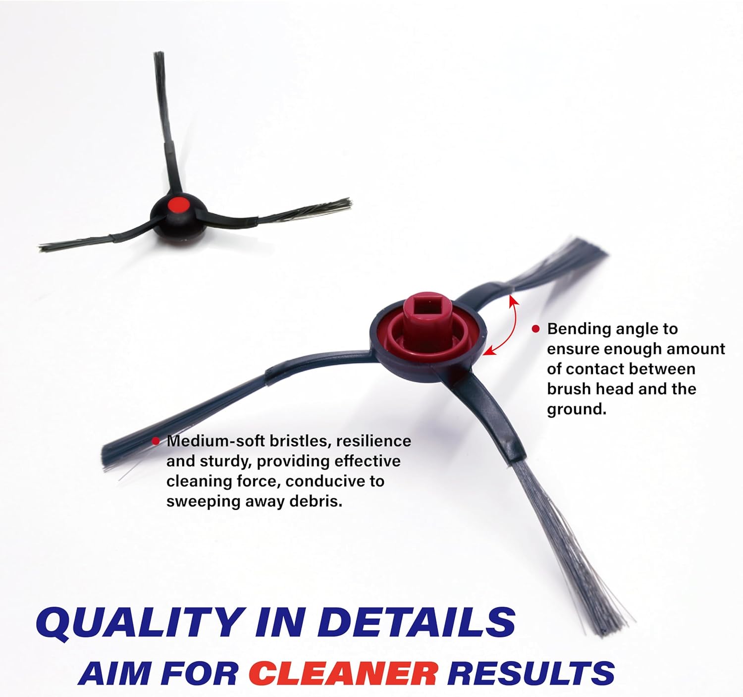 Robot Vacuum Replacement Parts Fit For Yeedi C12 Pro Plus, Replacement Accessories kit Fit For Yeedi C12 Plus(13PC- BRUSH ROLL& SWEEP& FILTER) - Image 6