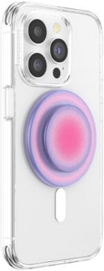 PopSockets Plant-Based Round Phone Grip Compatible with MagSafe, Adapter Ring Included, Phone Holder, Eco-Friendly, Wireless Charging Compatible - Aura - Image 3