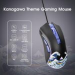 HITIME XVX Wired Gaming Mouse, 12000 DPI RGB Mouse with 12 Backlit Modes & 7 Macro Buttons, PC Gaming Mice Support DIY Keybinding, Gamer Computer Mice for Laptop PC Mac Windows, Kanagawa - Image 3