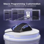 HITIME XVX Wired Gaming Mouse, 12000 DPI RGB Mouse with 12 Backlit Modes & 7 Macro Buttons, PC Gaming Mice Support DIY Keybinding, Gamer Computer Mice for Laptop PC Mac Windows, Kanagawa - Image 5