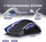 HITIME XVX Wired Gaming Mouse, 12000 DPI RGB Mouse with 12 Backlit Modes & 7 Macro Buttons, PC Gaming Mice Support DIY Keybinding, Gamer Computer Mice for Laptop PC Mac Windows, Kanagawa - Image 7