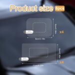 8pcs Windshield Dashcam Stickers, Transparent Electrostatic Sticker Weatherproof Camera Films, Durable and Reusable Car Windshield Film for Mounting Dash Cam - Image 3