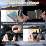 8pcs Windshield Dashcam Stickers, Transparent Electrostatic Sticker Weatherproof Camera Films, Durable and Reusable Car Windshield Film for Mounting Dash Cam - Image 6