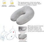 Travel Pillow Neck Pillows for Sleeping Travel Grey Memory Foam U Shape Airplane Pillow for Head and Neck Support Portable Travel Pillow for Traveling Car Home Office - Image 6