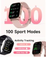 Smart Watch for Women, Smartwatch Compatible Android Phone and iOS Phone, Answer/Make Calls, Fitness Tracker, Heart Rate/Sleep Tracker/100 Sports/IP68 Waterproof - Image 6